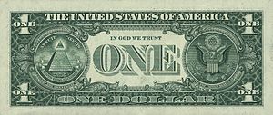 1 dollar américain verso