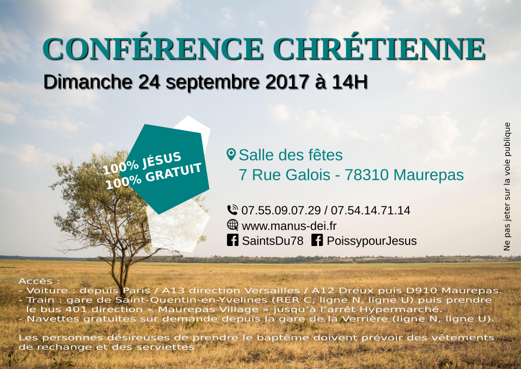 Conférence chrétienne à Maurepas (78) 24 septembre 2017